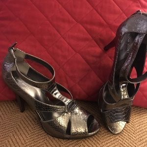 Nine West Lissindao cut out pumps - Pewter